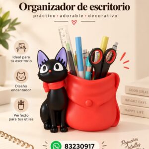 Organizador de Escritorio Gato Jiji (Kiki's Delivery Service): Práctico, Adorable y Decorativo